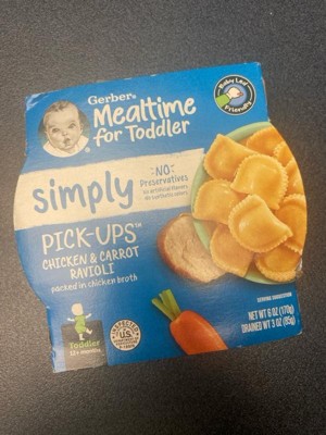 Gerber Toddler Pasta Pick-ups Chicken & Carrot Ravioli Baby Meals - 6oz ...