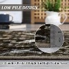 Acekool Traditional Foldable Washable Area Rug, 5'x7' Thin Retro Floral Non-Slip Carpet Mat, Dark Green, Indoor Accent for Living Room & Bedroom - 2 of 4
