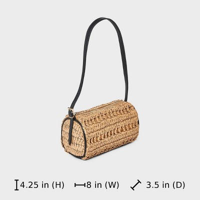 Сумки A New Day Straw Mini Boxy Barrel Shoulder Bag - A New Day™ Natural — фото 6