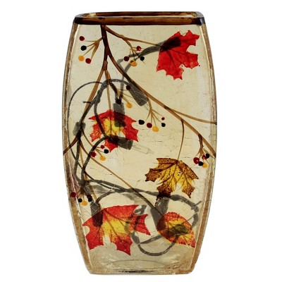 Stony Creek 8.0 Inch Beautiful Autumn Lit Med Vase Electric Maple Leaves Novelty Sculpture Lights