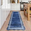 Machine Washable Runner Rug, Plush Scalloped Rug, Non-Slip Stain Resistant Polyester Runner for Hallway, Kitchen, Bathroom - 4 of 4