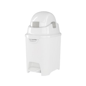 Foundations Mini Hands-Free Diaper Pail - Durable & Odorless Diaper Disposal, Holds up to 30 Newborn Diapers, Refill with Any Bags - 1 of 4