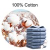 PiccoCasa Bathroom Kitchen Soft 100% Combed Cotton Highly Absorbent Hand Towel Set - 3 of 4