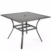 Barton 5Pcs Outdoor Set Mesh High Back Seat Patio Dining Sling Chairs Table Grey - image 4 of 4