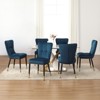 Bekrvio Modern High Back Dining Chairs Set of 2/4/6,Velvet Waffle Upholstered Armless Accent Side Chairs with Metal Legs for Dining/Living Room - 3 of 4