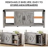 60 Inch X-Shape TV Stand for 65" TVs - Eco-Friendly P2 Media Console with Adjustable Shelves, Modern Entertainment Center for Living Room & Bedroom - 2 of 4