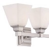 Regency Hill Mencino Modern Wall Light Satin Nickel Hardwire 20" 3-Light Fixture Etched Opal Glass for Bedroom Bathroom Vanity Reading Living Room - 3 of 4