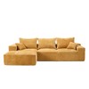 108" Chenille L-Shaped Sectional Sofa with Deep Seating & Removable Pillows - 3 of 4