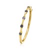 Pure Collection by Ross-Simons 0.10 ct. t.w. Black Diamond Bamboo-Style Ring in 14kt Yellow Gold - 3 of 4