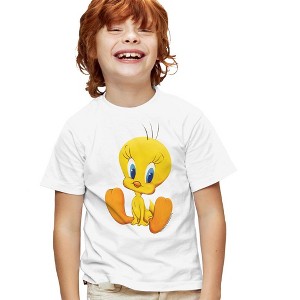 Boys' Short Sleeve Looney Tunes Cute Tweety T-Shirt Boys and Girls - 1 of 4