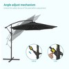 Sonkuki 10 Ft. Patio Offset Umbrella Outdoor Hanging Umbrellas w/Steel Frame - 4 of 4
