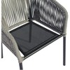 Courtyard Casual Osborne Black Aluminum Outdoor Dining Chairs, 2 pc set with Cushions - 4 of 4