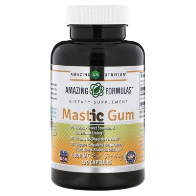 Amazing Formulas Mastic Gum 1000 mg Per Serving 120 Capsules -(Non GMO,Gluten Free)- Supports Gastrointestinal Health, Digestive Function, Immune