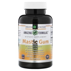 Amazing Formulas Mastic Gum 1000 mg Per Serving 120 Capsules -(Non GMO,Gluten Free)- Supports Gastrointestinal Health, Digestive Function, Immune - 1 of 2