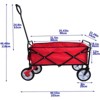 RISOKEYS Collapsible Outdoor Utility Wagon Cart,with Adjustable Handle,Foldable Design & 600D polyester Fabric for Beach, Garden,Shopping - 3 of 4