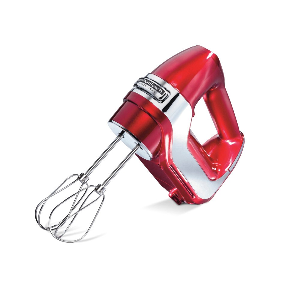 Hamilton Beach Professional 5-Speed Hand Mixer - Red: Kitchen Handheld Mixer, Dishwasher-Safe Parts, 120W, 1-Year Warranty