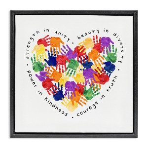 Stupell Industries Strength In Unity Handprint Heart, 25" x 25" - 1 of 4