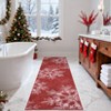 Nasitip Christmas Snowflakes Print Soft Area Rug Non-Slip Washable for Living Room Bedroom Holiday Decor - 3 of 4
