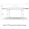 10x17Ft Pop Up Canopy with Adjustable Awnings, Outdoor Canopy Tent with Wheeled Carry Bag, Sandbags, Instant Beach Sun Shelter for Party Beach Camping - 4 of 4