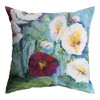 Botanical 18" Pillow – Hollyhocks and Hummingbird Climaweave Fabric by Manual Woodworkers and Weavers - 3 of 3