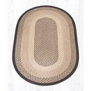 Earth Rugs Oval Braided Rug – Chocolate & Natural Tones, Handcrafted Jute Rugs - 1 of 1