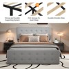 Bed Frame with Adjustable Headboard and 4 Storage Drawers, Button Tufted Design, Wooden Slats Support, No Box Spring Needed - 4 of 4