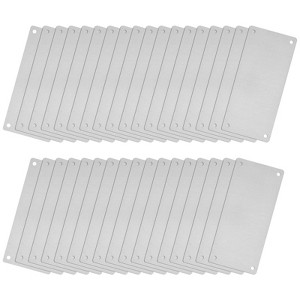 Unique Bargains Stainless Steel DIY Laser Printing Office Engraving Blank Cards 35 Pcs - 1 of 4