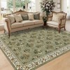 8 x 10 ft Polyester  Imitation Beige Rectangular Hallway Bathroom Entryway Kitchen Office Foldable Garden Flower Printed Modern Washable Area - 2 of 4