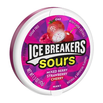 Ice Breakers Sours Mixed Berry Sugar Free Mint Candies - 1.5oz