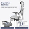 Ergonomic Mesh Office Chair with Reclining Footrest, Adjustable 3D Armrests, Lumbar Support, High Back Computer Desk Chair Swivel - 4 of 4