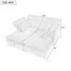 Dual-Cushion Modular Sofa, Customizable, 4-Seat with Storage, 4 Pillows Included, Ideal for Living Rooms, Offices, and Apartments - 4 of 4