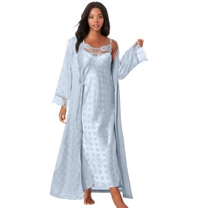 Amoureuse The Luxe Satin Long Peignoir Set - 1 of 4