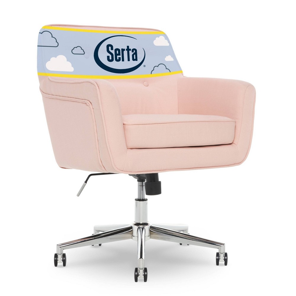 Photos - Computer Chair Serta Style Ashland Home Office Chair Party Blush Pink: Upholstered, Adjustable, with Casters/Wheels 