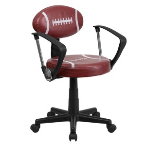 Football Task Chair with Arms - Flash Furniture, Brown