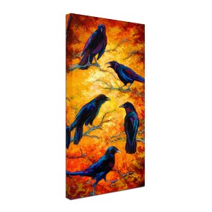 Marion Rose 'Crows 9' Canvas Art - 1 of 3