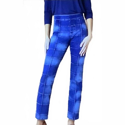 Women's Omg Pull-on Straight Ankle Quilted Check Pants - COCO + CARMEN
