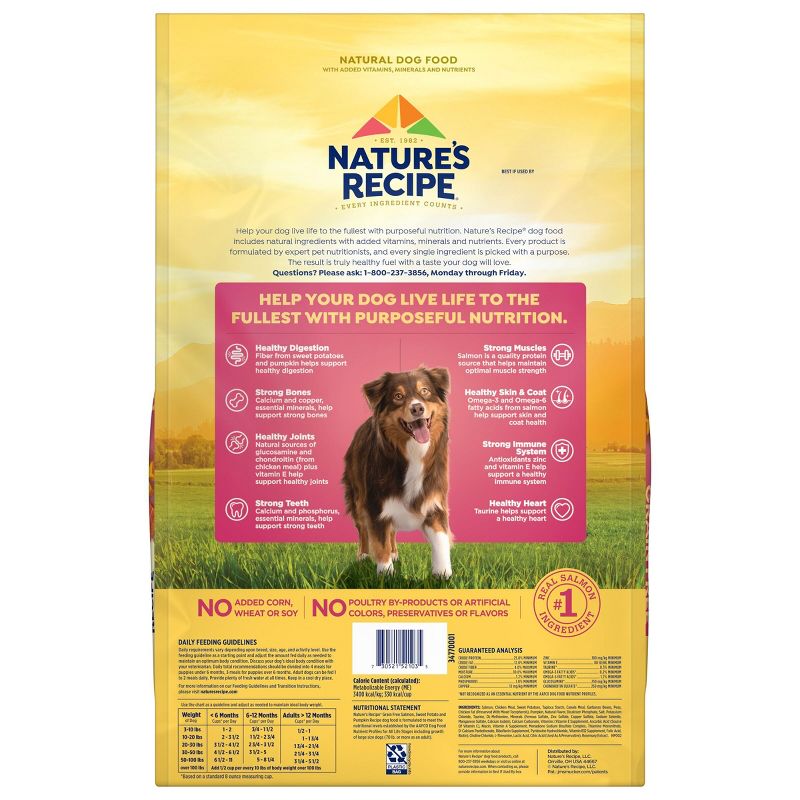 Nature's Recipe Grain Free Salmon, Sweet Potato & Pumpkin Recipe Dry Dog Food, 3 of 12