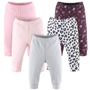 The Peanutshell 5-Pack Baby Pants, Polka Dots and Floral Print - 1 of 4
