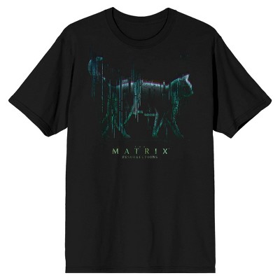 The Matrix Cat Logo Men's Black T-shirt