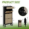 Garvee Shoe Storage Cabinet with 2/3/4 Flip Drawers,Farmhouse Fluted Shoe Organizer,Freestanding Hidden Slim Narrow Shoe Rack for Entryway,Foyer - 2 of 4