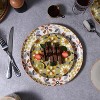 Lorren Home Trends Floral Dinnerware Set, 12 Piece, Bone China, Yellow and Gray Pattern, Microwave and Dishwasher Safe - 3 of 4