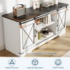 TROPOW Farmhouse TV Stand for TVs Up to 65", Rustic Entertainment Center with Sliding Barn Doors, Storage Cabinets & Adjustable Shelf, Media Console - 2 of 4