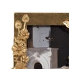 Sagebrook Home Boho Gold Picture Frame - Floral Butterfly Design - Resin & Glass - Vintage Photo Frame for Home, Office, Bedroom - 8" Metallic Gold - 4 of 4