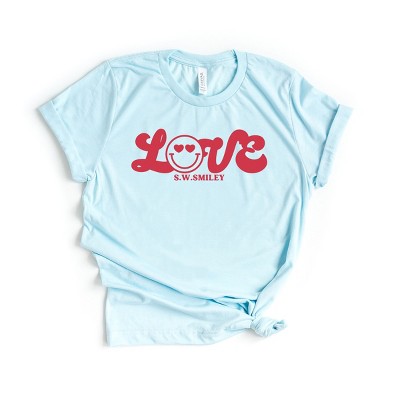 Simply Sage Market S.W.Smiley Love Cursive Short Sleeve Tee