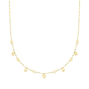 Ross-Simons Italian 14kt Yellow Gold Disc Station Lumachina-Chain Necklace - 1 of 2