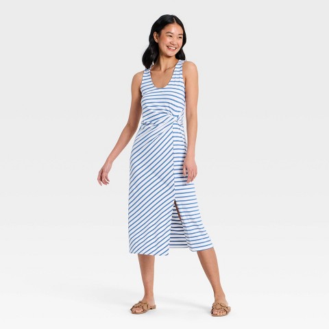 Женские платья A New Day Women's Tie-Front Twist Midi Dress - A New Day™ Blue S