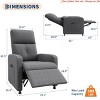 Power Recliner Chair w/ Massage and Heat - Adjustable Electric Recliner 105° to 150°, Ergonomic Overstuffed Tall Back, 2 Side Pockets and USB Port - 2 of 4