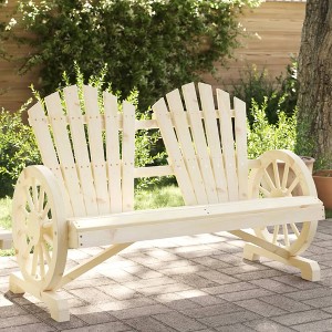 vidaXL Patio Adirondack Chair 2-Seater Solid Wood Fir - 1 of 4