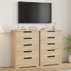 5 Drawer Dresser for Bedroom, Gray Chest of Drawers with Embedded Handles, Wooden Dresser Organizer for Living Room, Nursery, Hallway and Entryway - 4 of 4