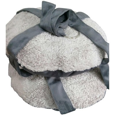 Grey Dual-Lounger Hanging Cat Hammock with Fiberfill Cushions